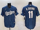 Men's Los Angeles Dodgers #11 Roki Sasaki Navy Cool Base Stitched Jersey,baseball caps,new era cap wholesale,wholesale hats